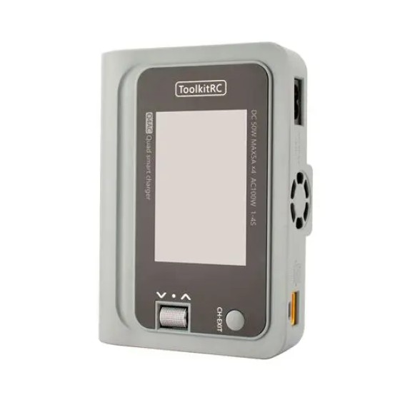 ToolkitRC Q4AC 4x50W 5A AC 100W 4 Port DC Smart Discharger Charger XT60 Optional for 1-4S Lipo Battery